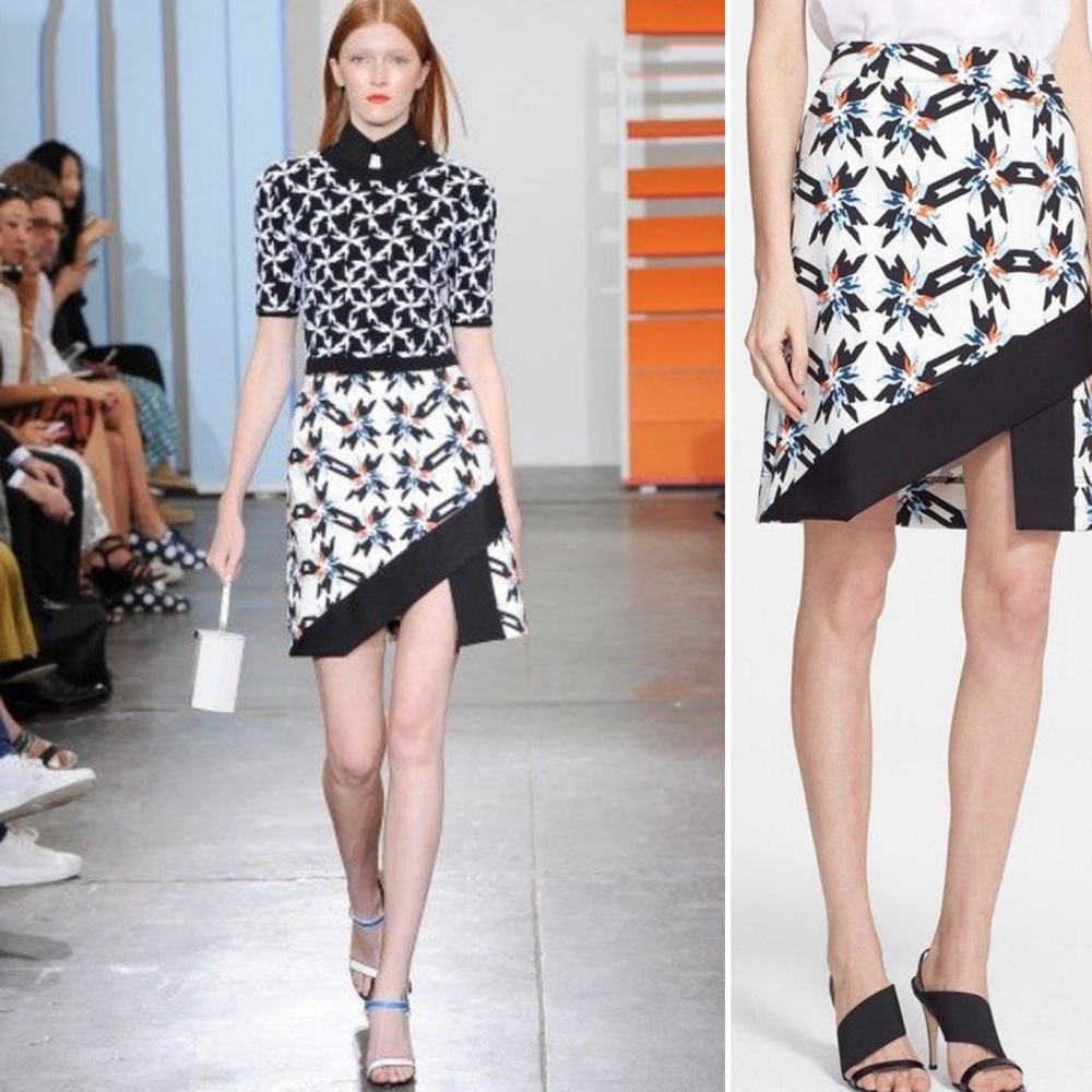 Tanya Taylor Black Pinwheel Ren Mini Skirt